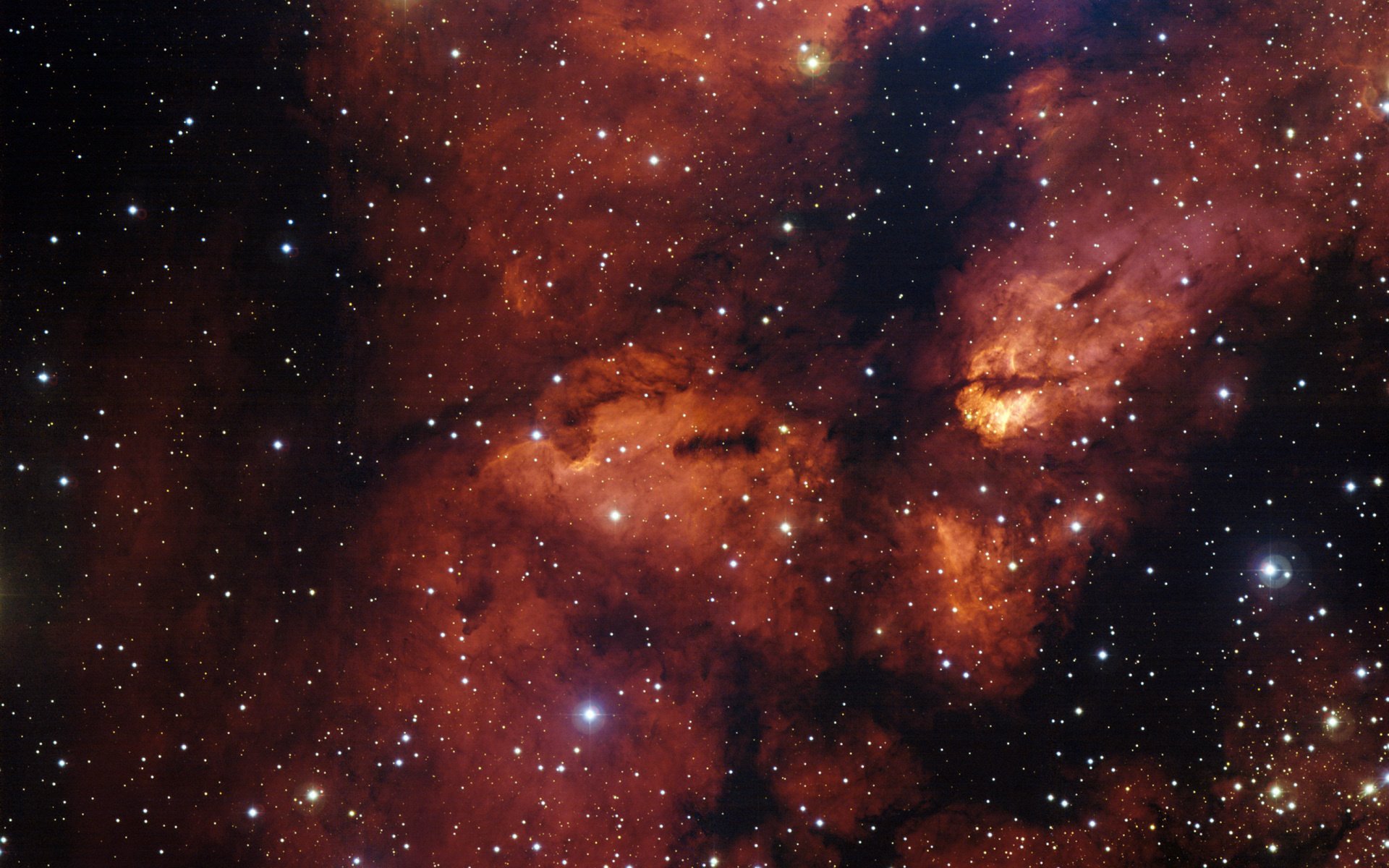 gum 22 ammasso stellare rcw 38 nebulosa stelle