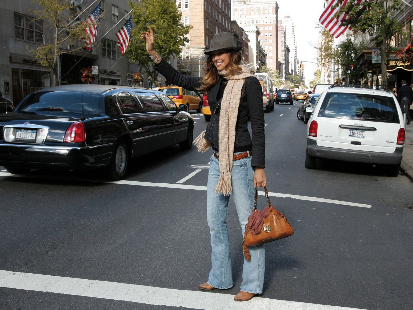 chica nueva york estados unidos calle carretera