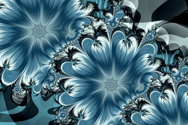 Wallpaper drawing flowers abstraction