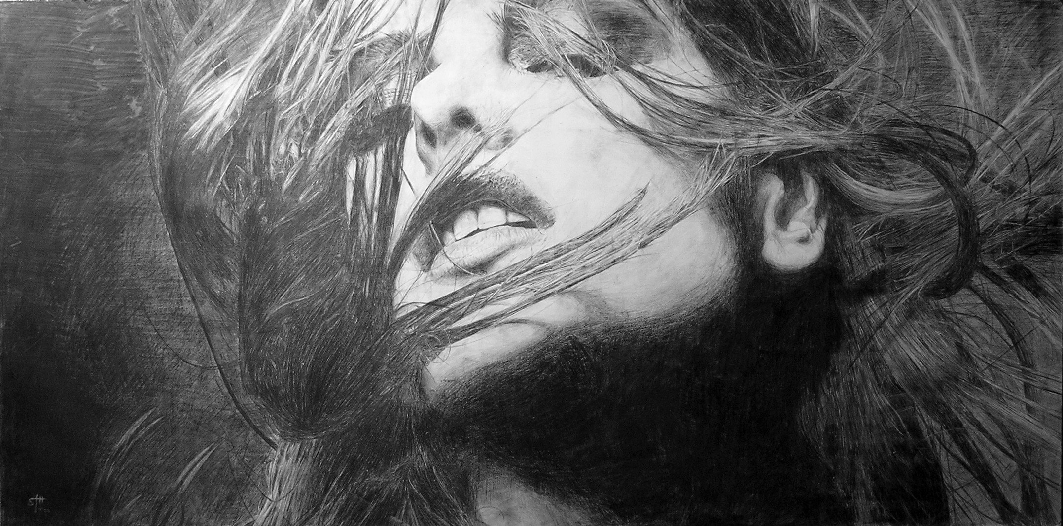 noir et blanc dessin crayon alessandra ambrosio