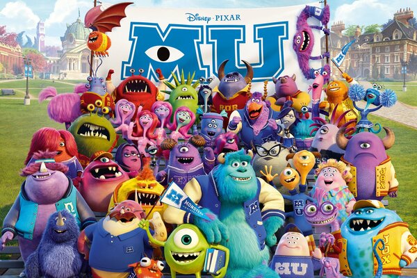 Université des monstres. Dessin animé Pixar