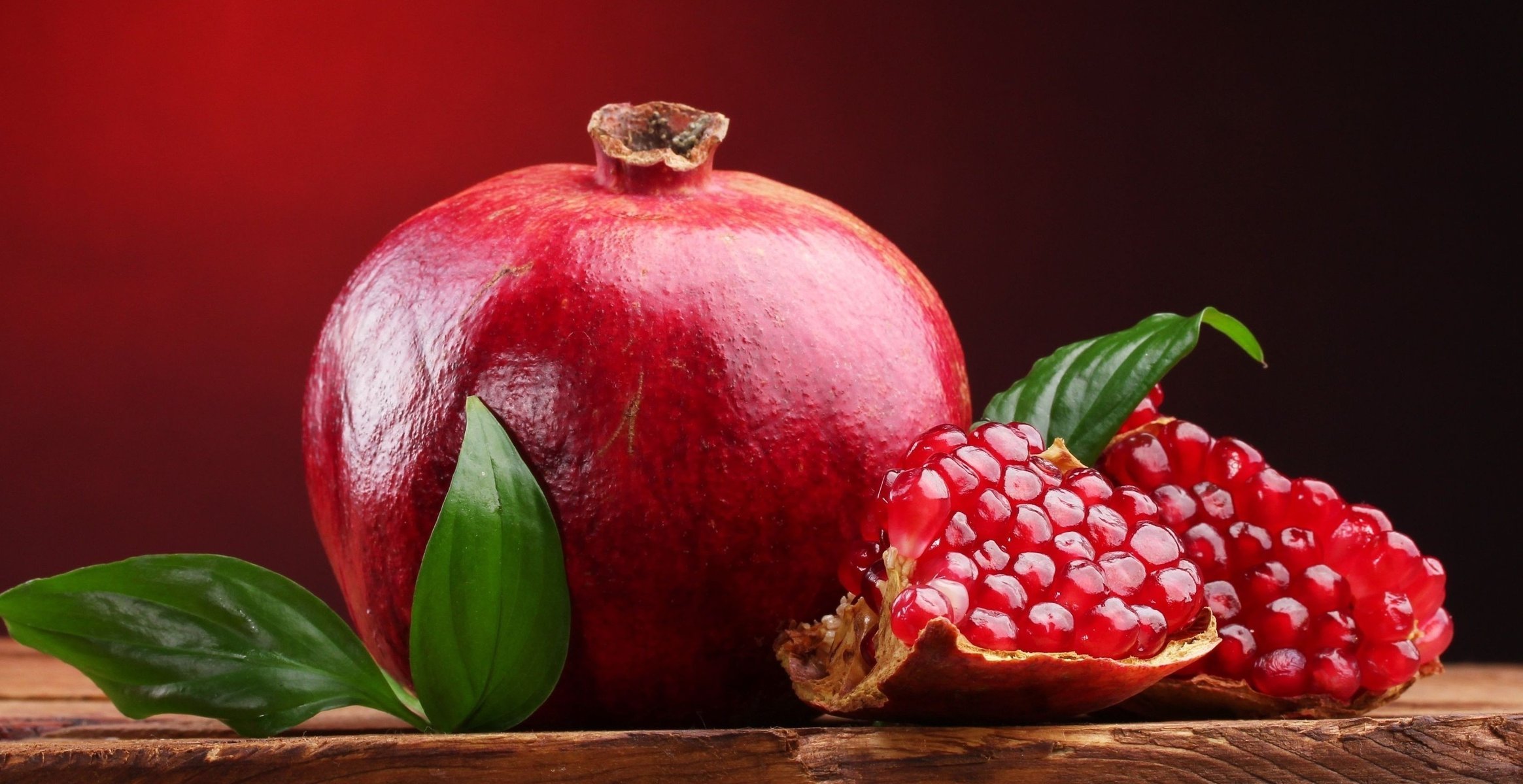 hintergrundbilder blatt granatapfel rot essen obst blätter