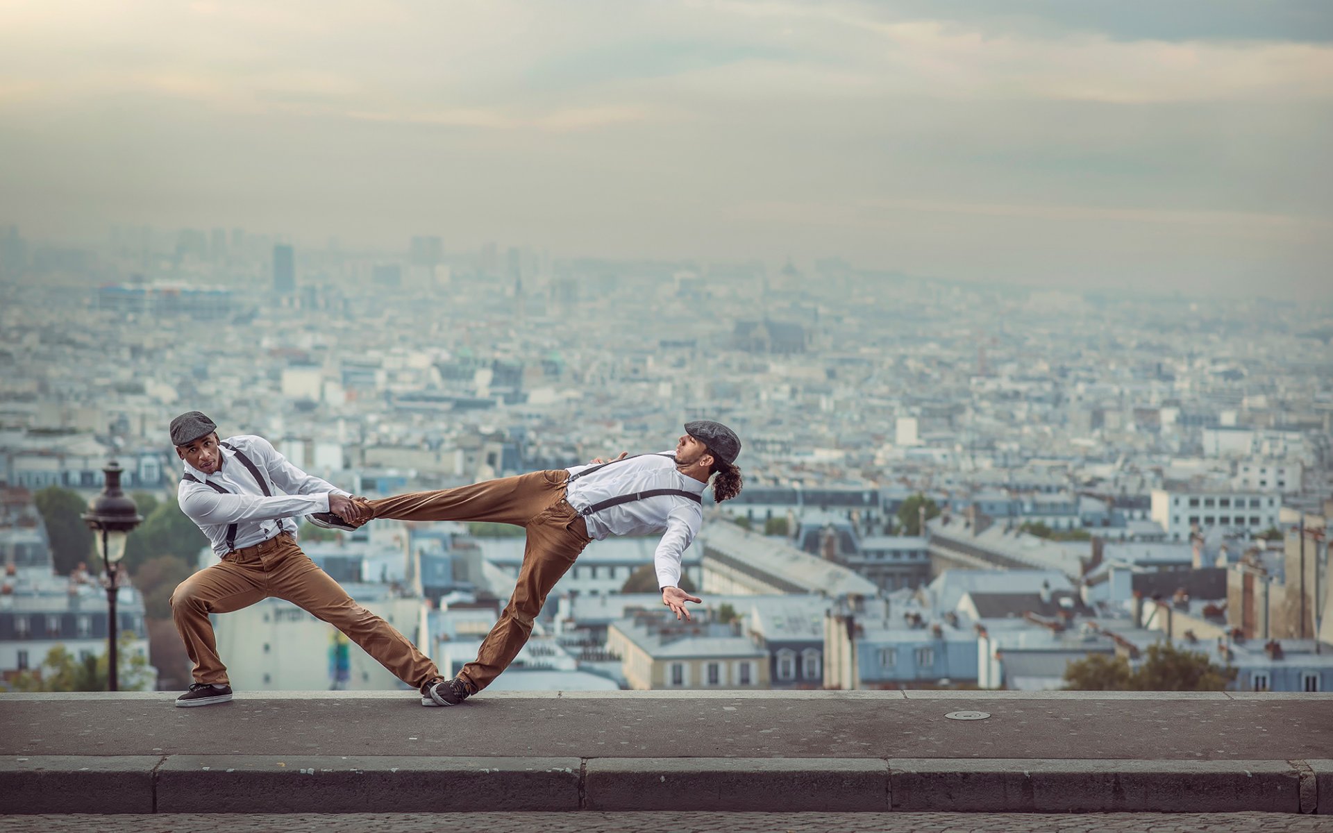 wingz francese ballerino sfondo città parigi francia