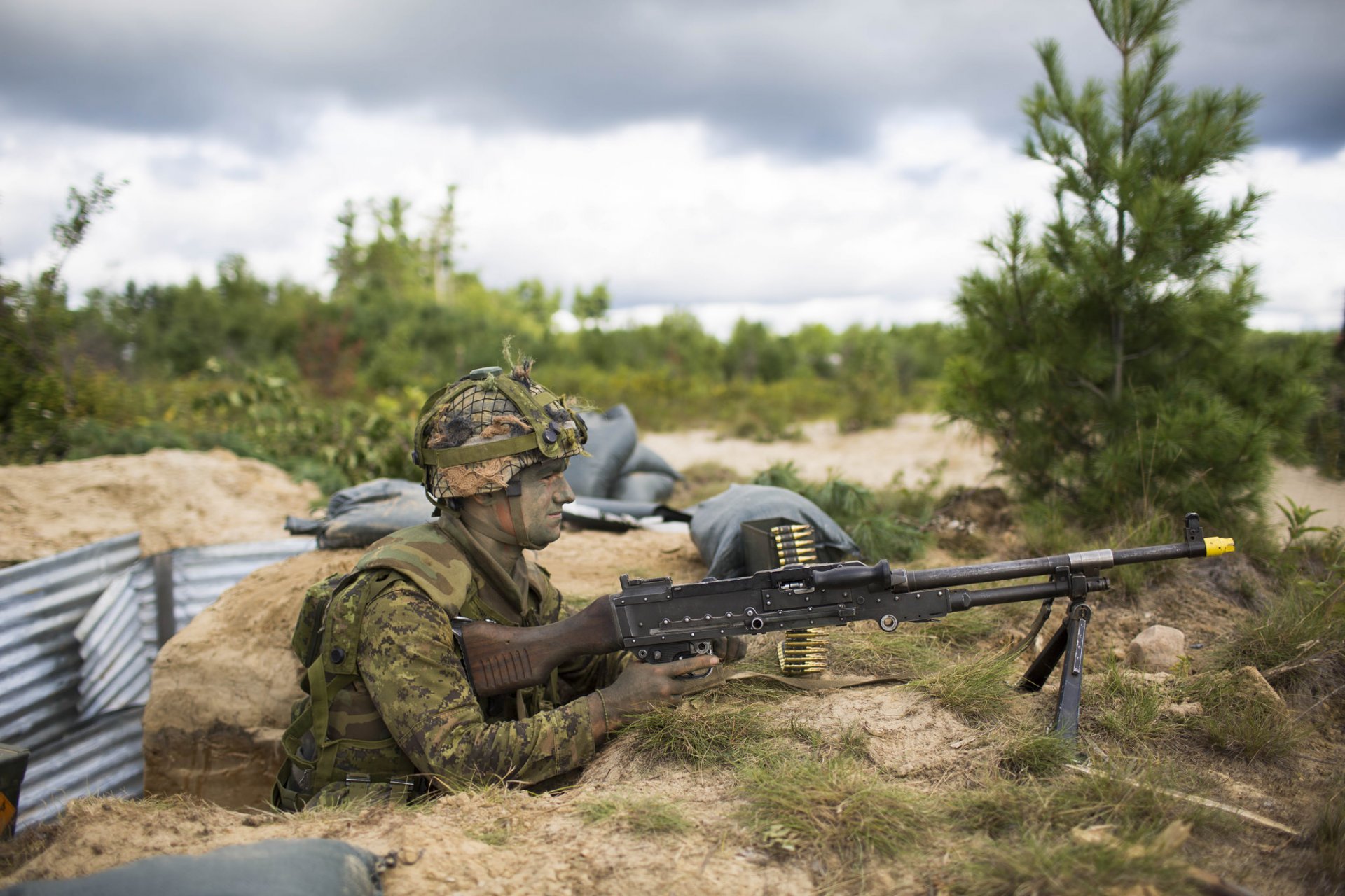 armée canadienne soldat armes