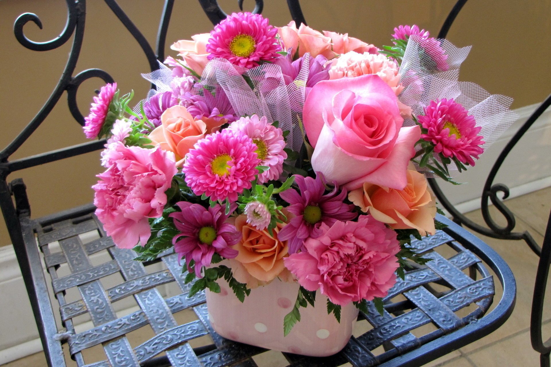 flowers roses pink clove bouquet flower