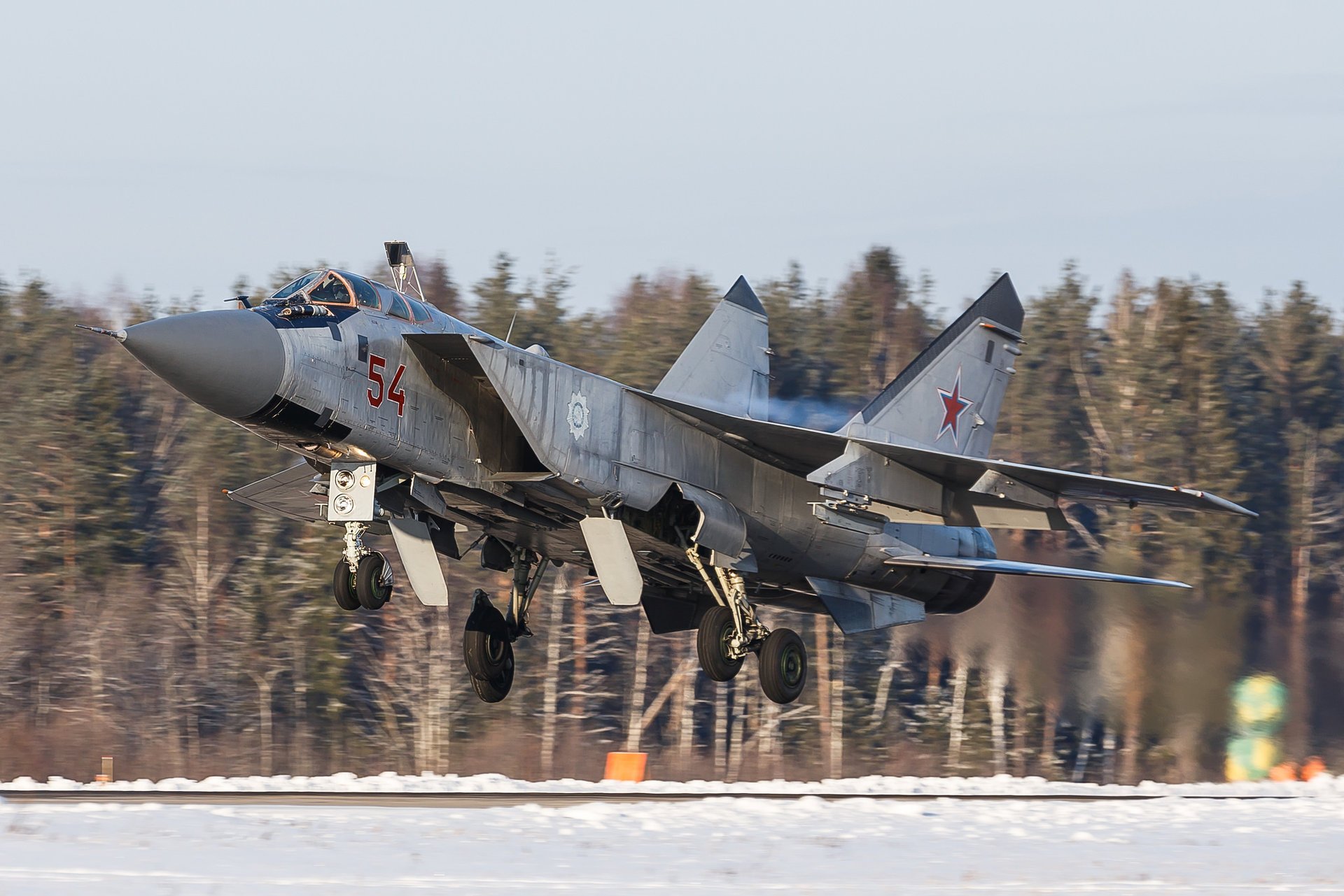 podwójny start mig-31 myśliwiec przechwytujący