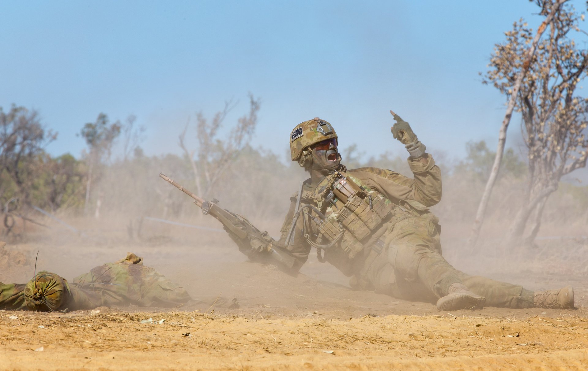 ejército australiano soldado armas