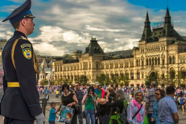 Moscou. Régiment présidentiel de la garde sur la place rouge