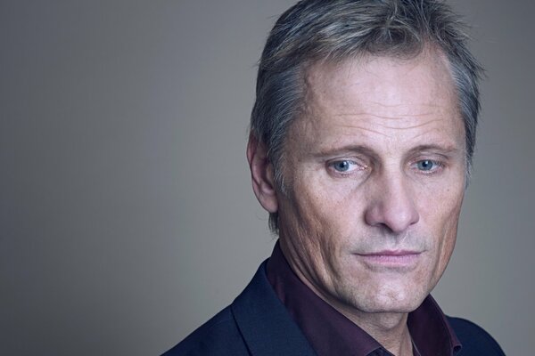 The face of actor Viggo Mortensen