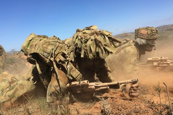 Military exercises in the field