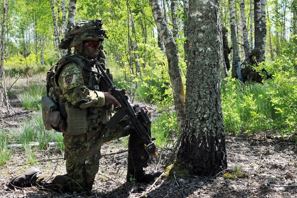 Estonian soldier of the Estonian Armed Forces