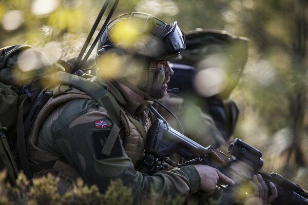 Exercices de combat dans une forêt dense