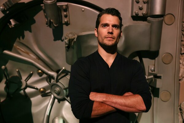 Foto-Shooting von henry cavill für die zeitung