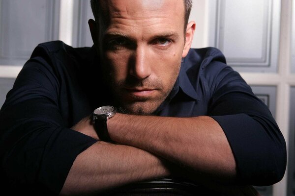 Actor Ben Affleck with a watch on his hands