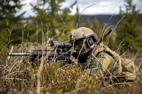 Angestrebter Soldat der norwegischen Armee