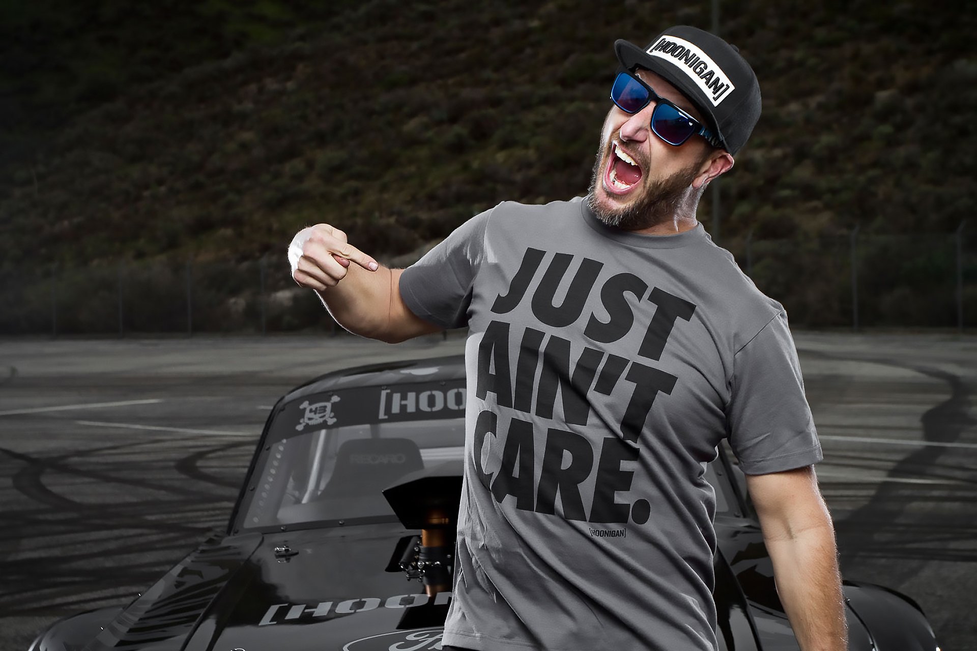 ken block corredor hombre hoonigan 2015 camisa tapa ford mustang hoonicorn