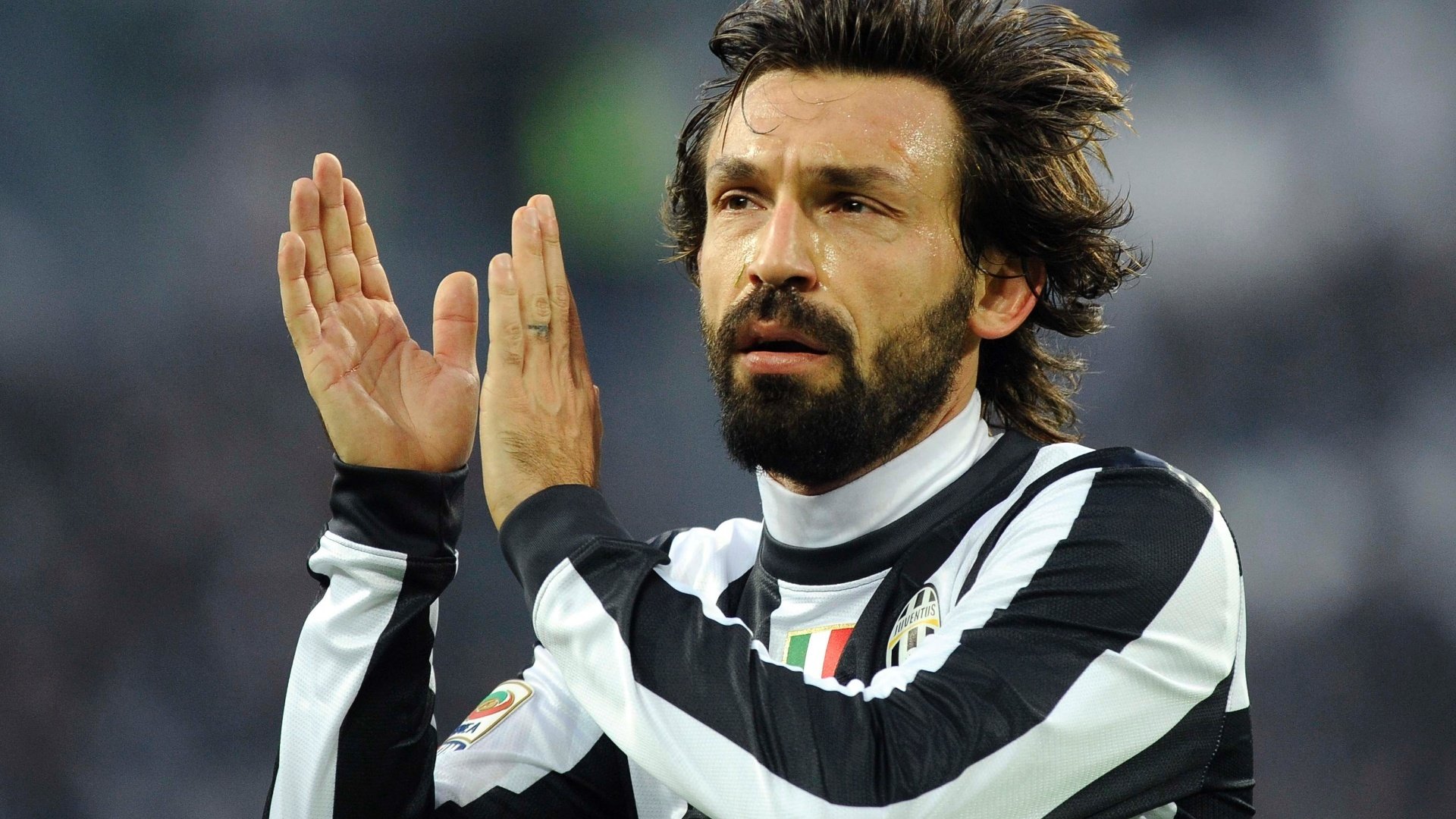 andrea pirlo juventus f. c biały czarny