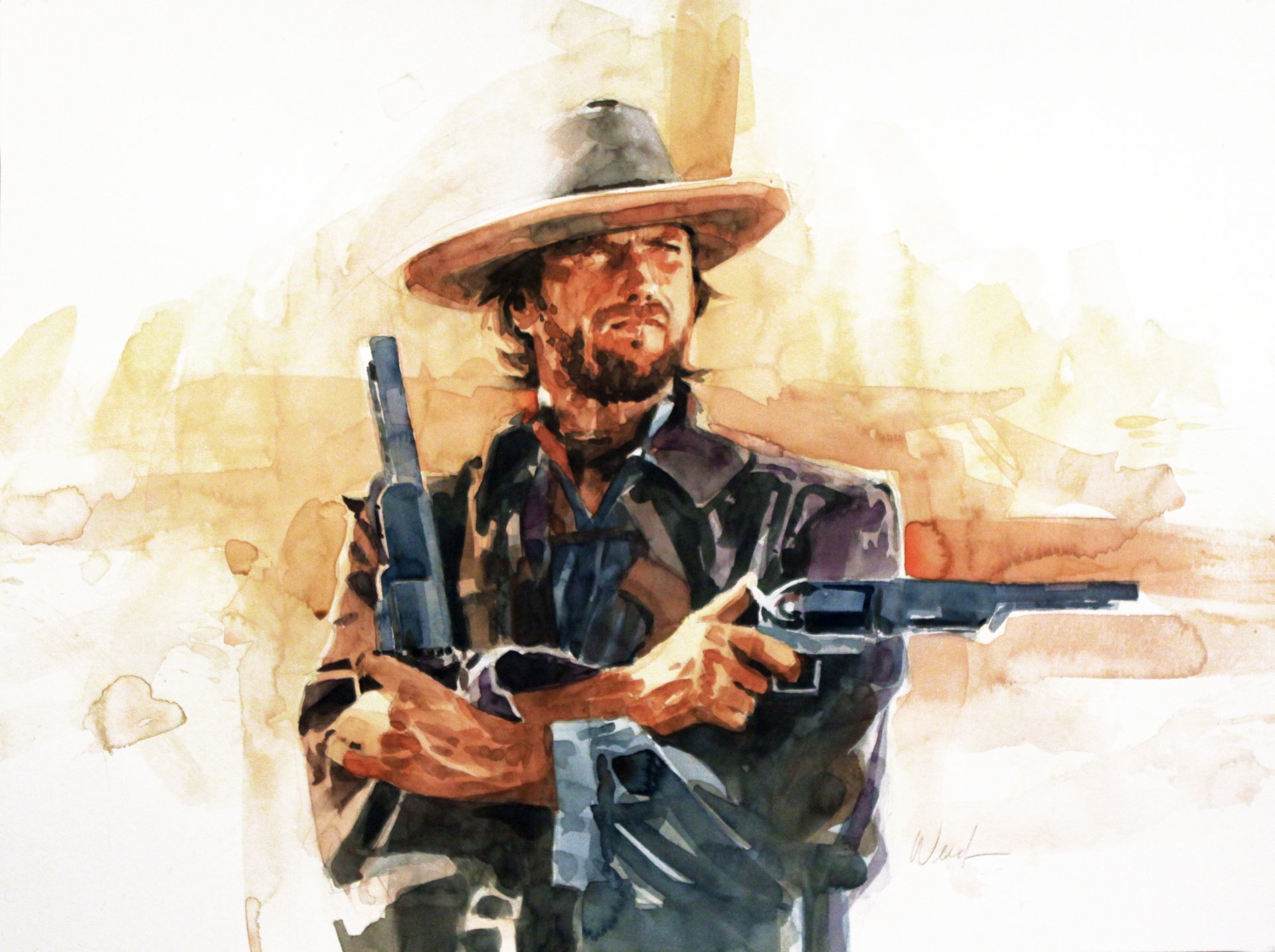 clint eastwood western tło