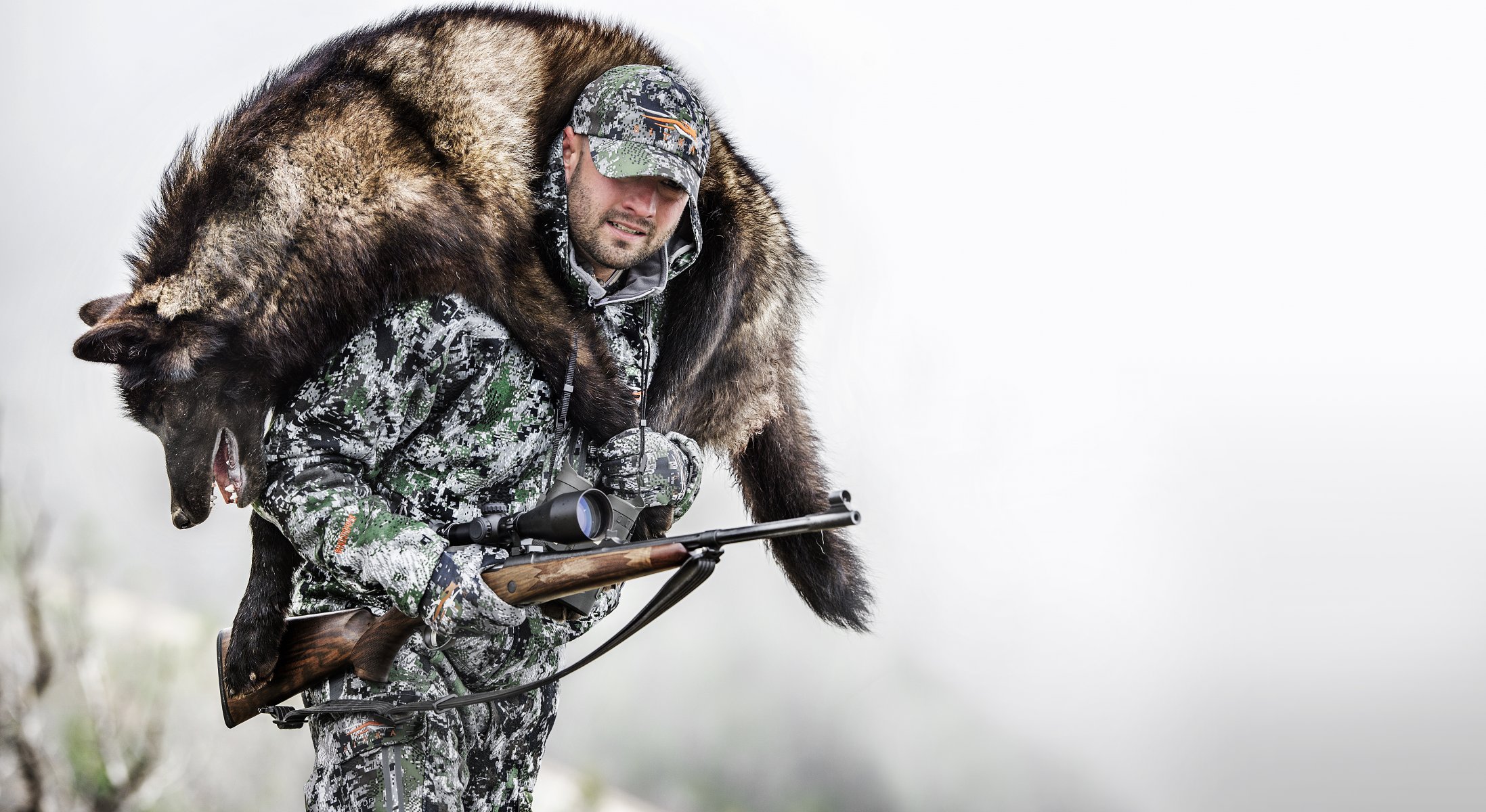 caza wof hombres invierno cazador