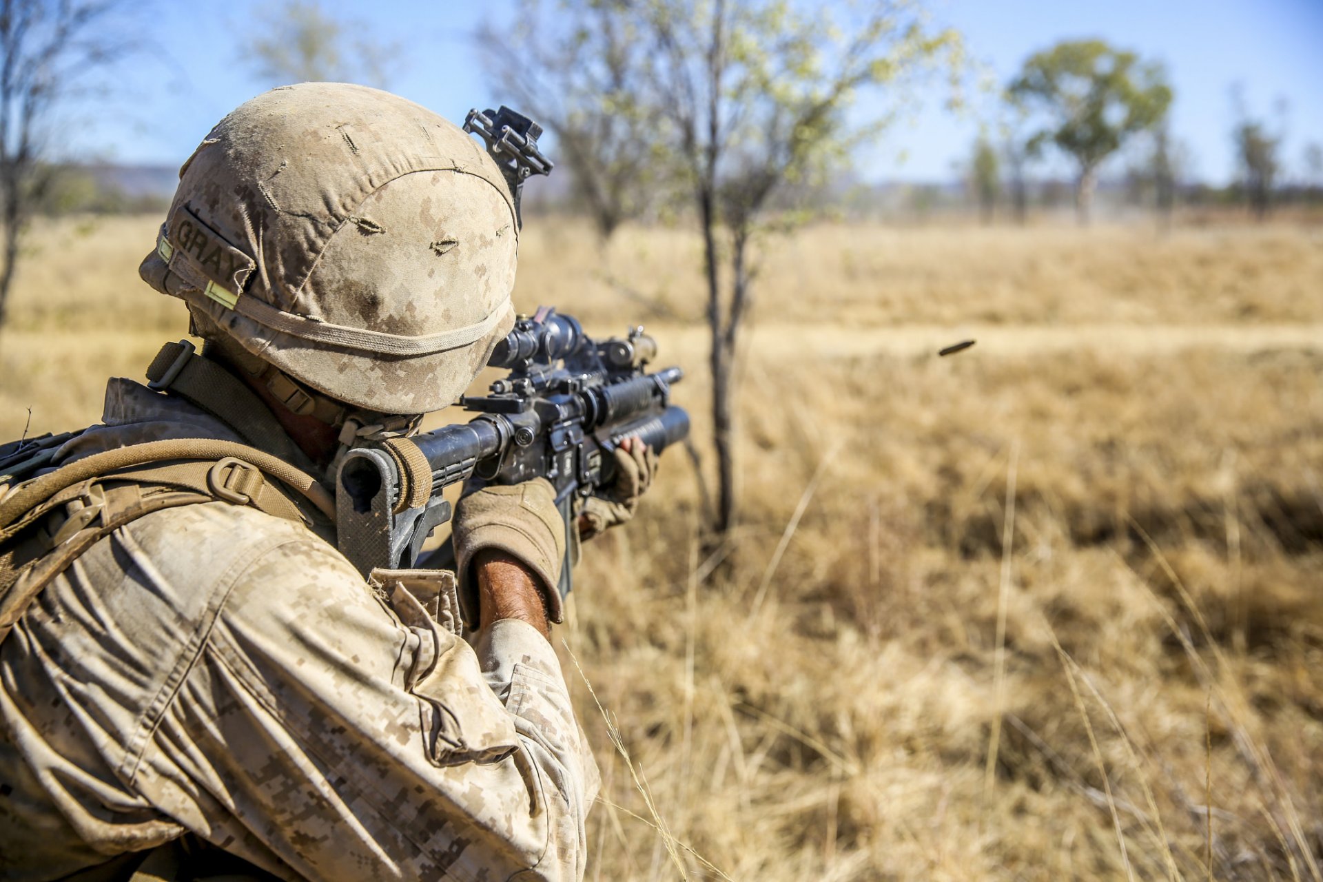 corpo dei marines degli stati uniti m16a4 soldato