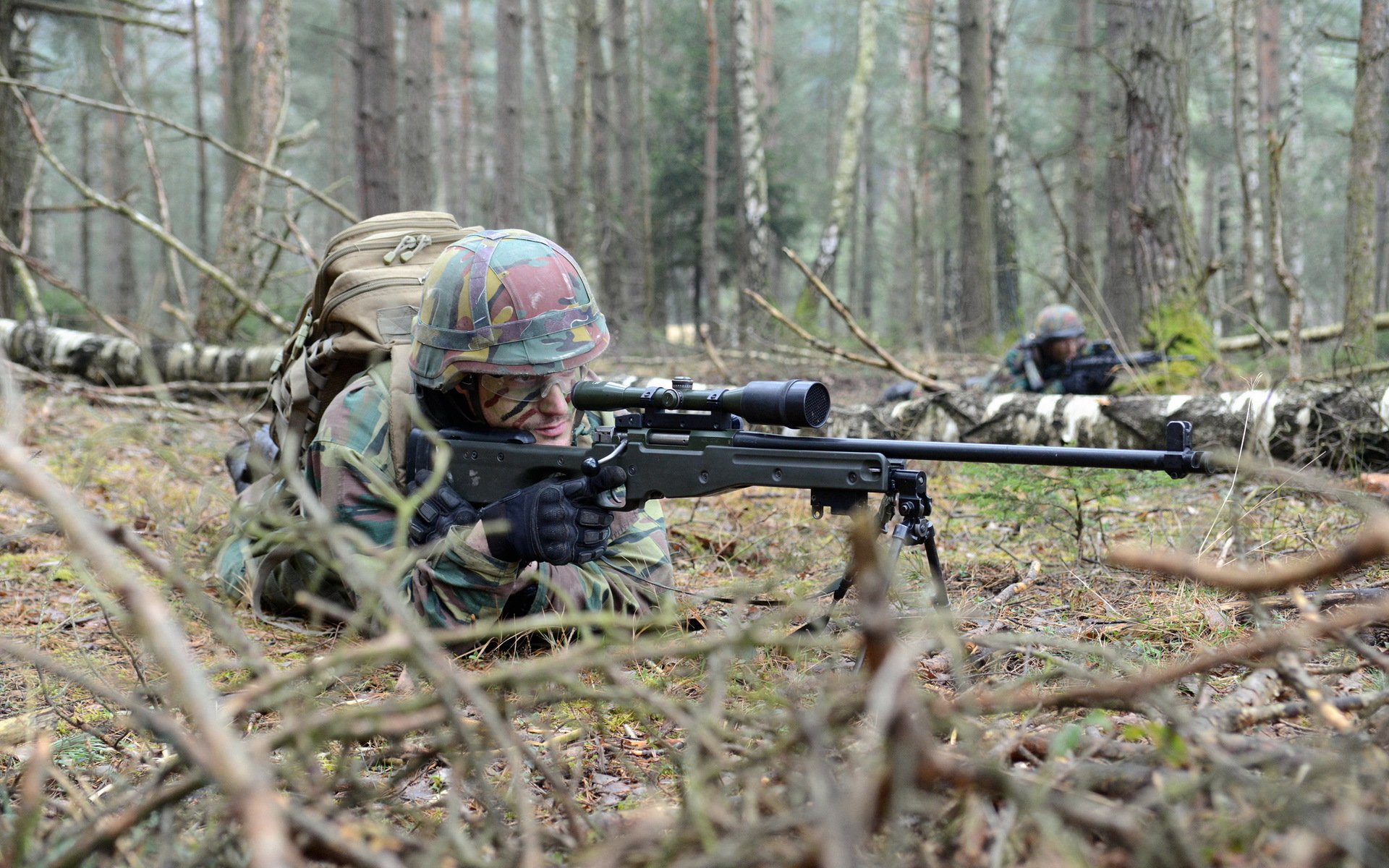 ejército belga soldado francotirador