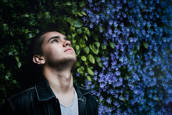 A guy against the background of nature