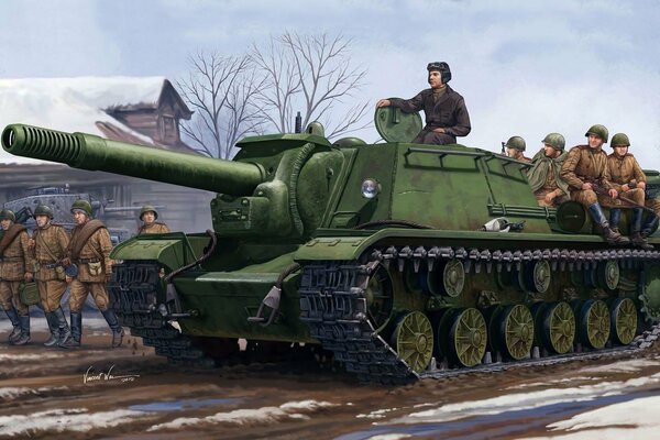 Рисунок войны военная техника су-152