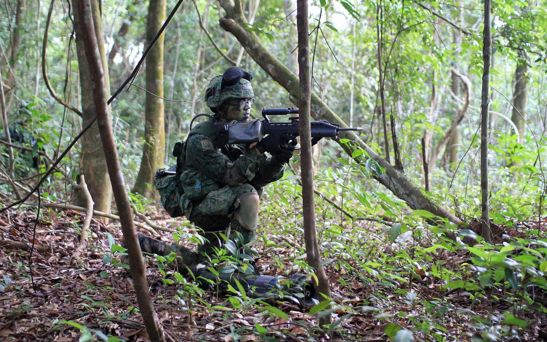 soldado armas ejército de singapur