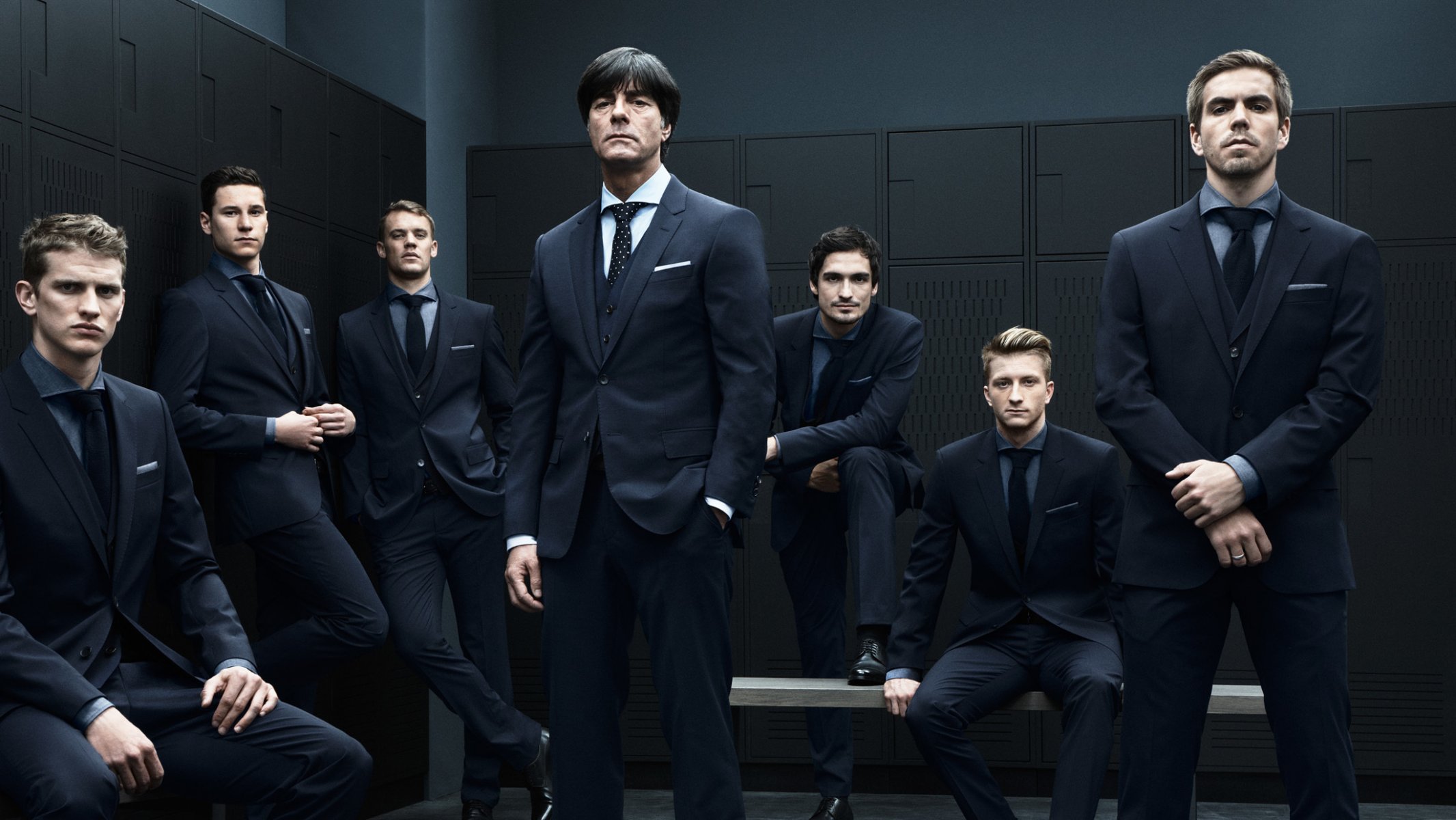 german team football hugo boss lars bender julian draxler manuel neuer mats hummels marco reus philipp lahm joachim suits germany cloakroom