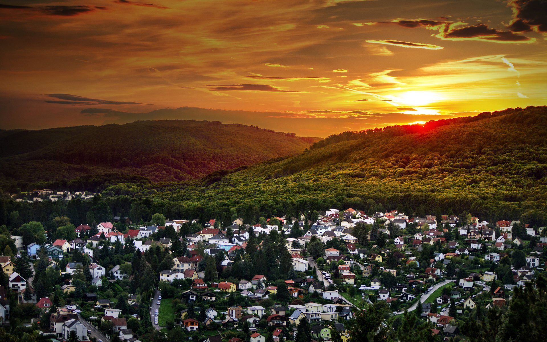 photographer miasto krajobraz austria las zachód słońca natura