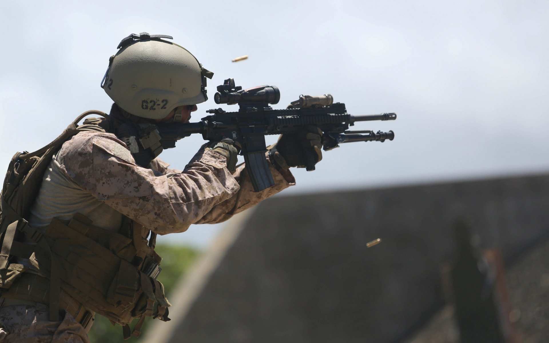 cuerpo de marines de los estados unidos m16a4 soldado