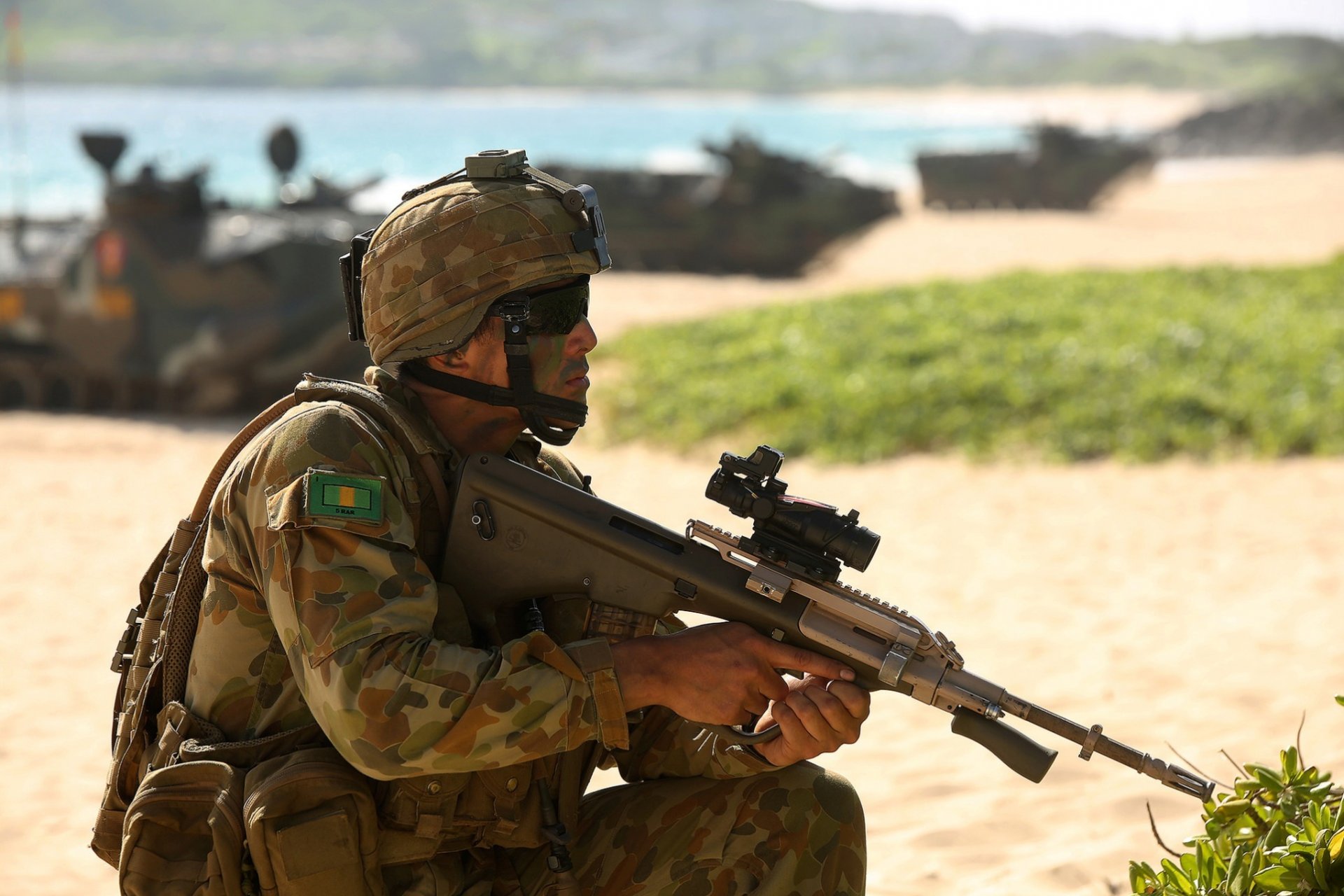 armée australienne soldat arme armée