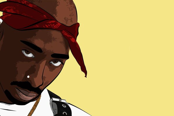 Pop-Art-Porträt für Tupac war cool