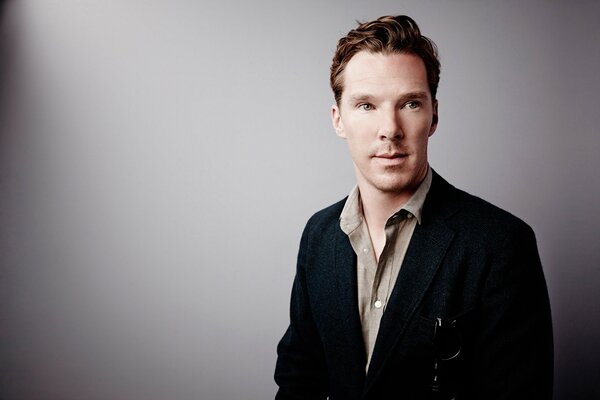 Benedict Cumberbatch at a photo shoot The Imitation Game 