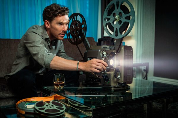 Benedict Cumberbatch in the process of shooting a new project