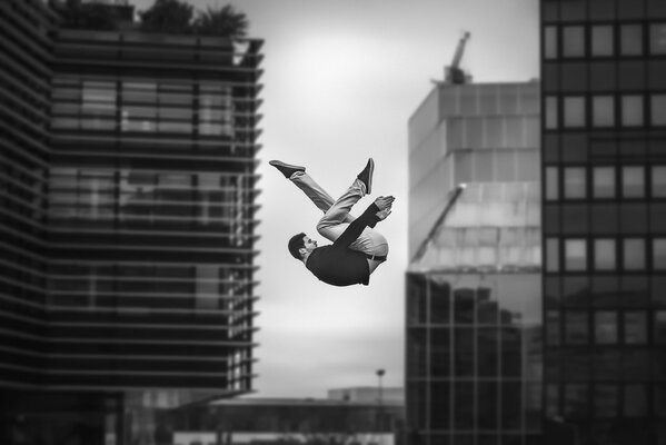 Jump from a skyscraper and fly down