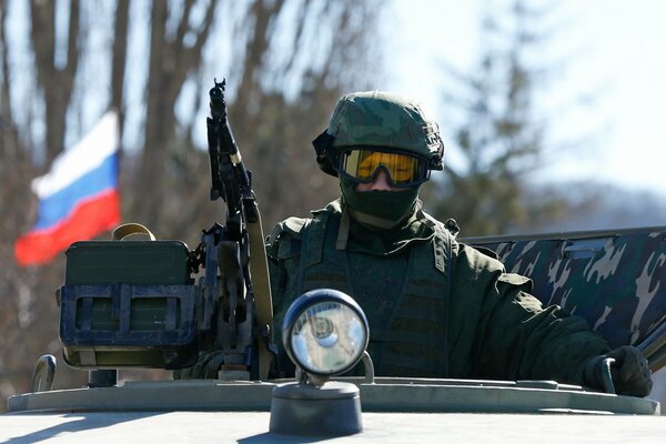 Rosyjski żołnierz sił zbrojnych armii rosyjskiej