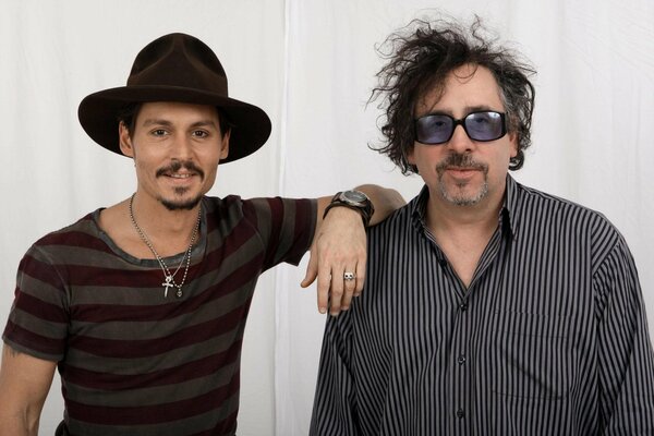 Johnny Depp posa con Tim Burton