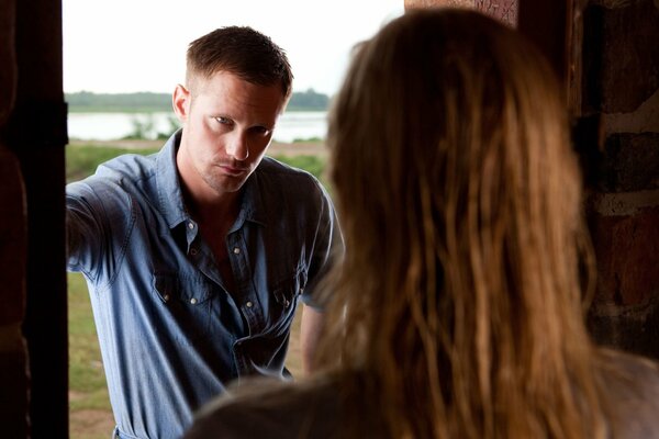 Alexander Skarsgard as Charlie Venner In the film Straw Dogs 