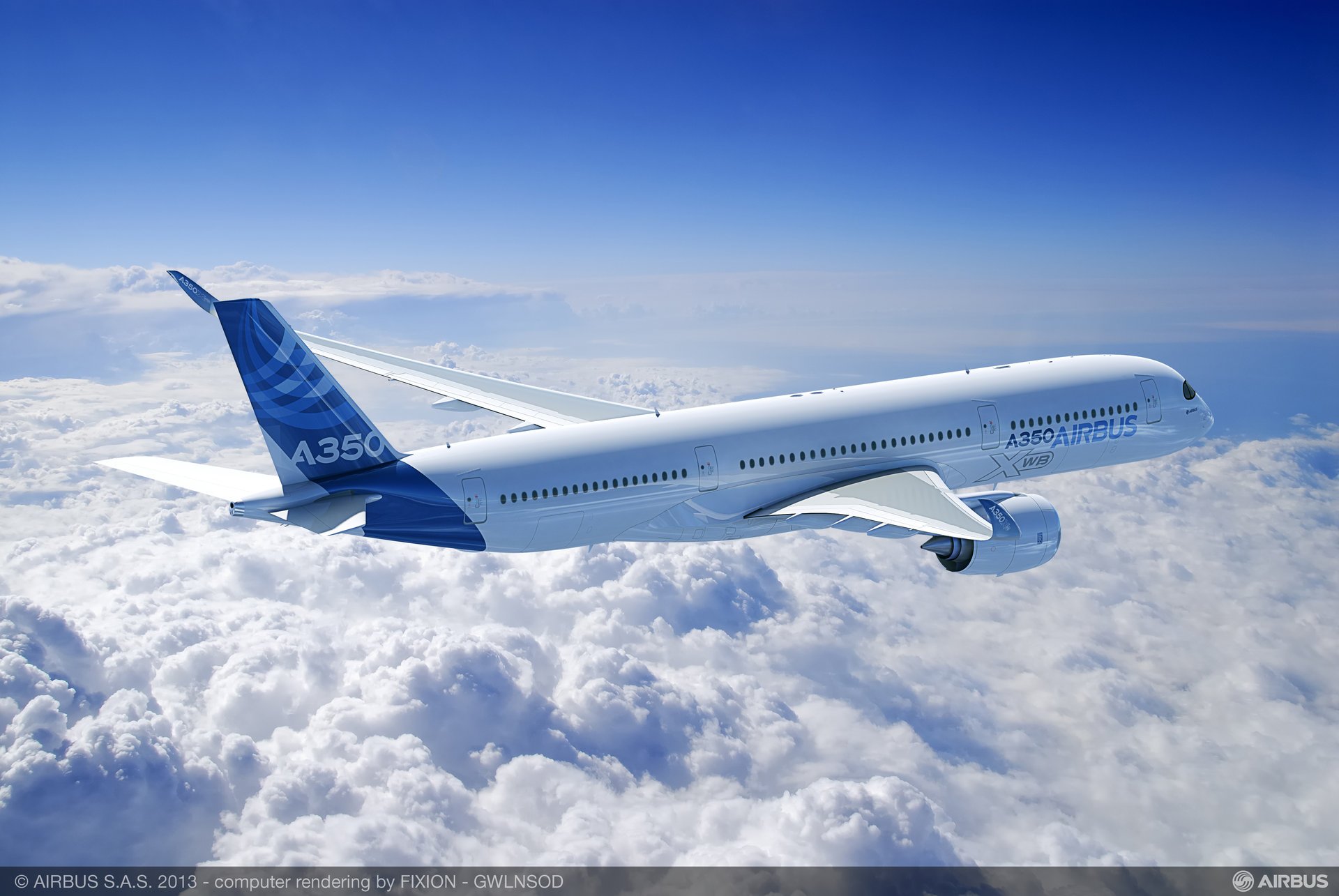 a350 xwb airbus aereo cielo nuvole