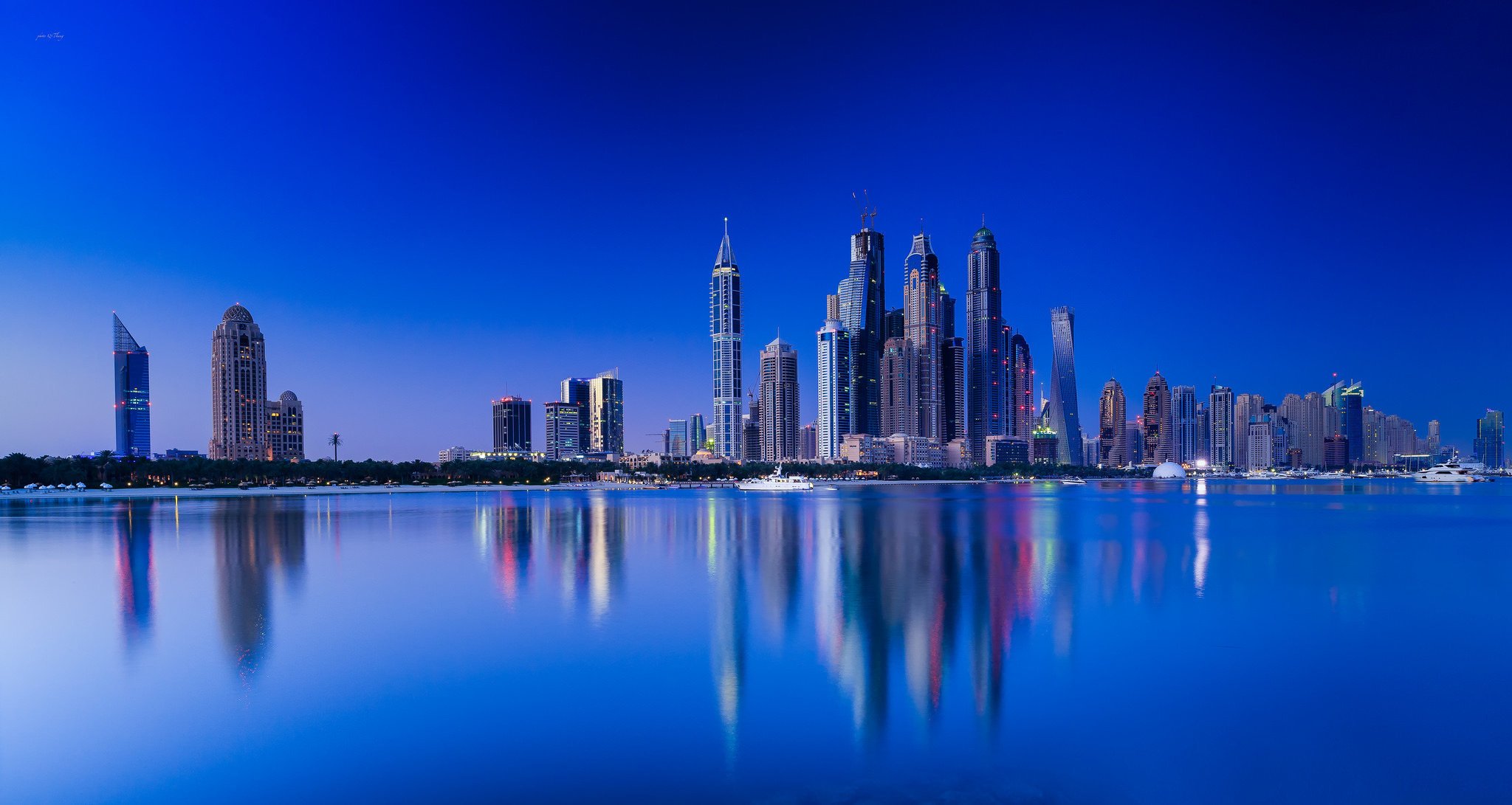 dubai cielo casa mare riflessione sera luci paesaggio