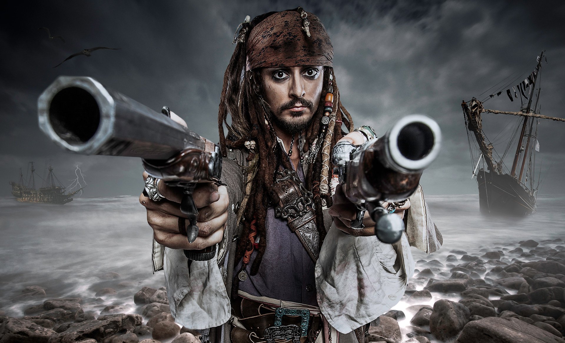 louis guglielmero jack sparrow make-up