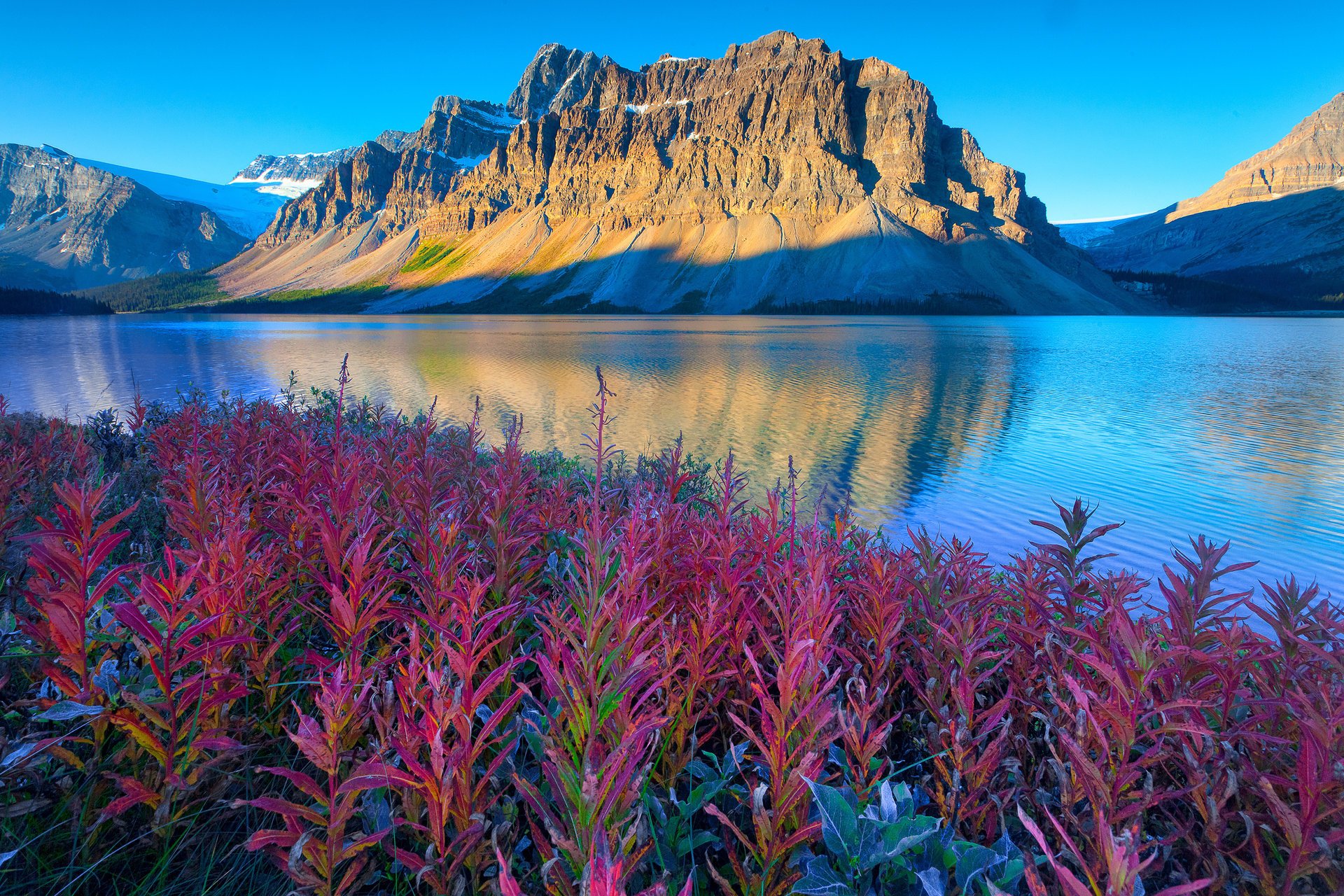 parque nacional banff alberta montañas lago canadá