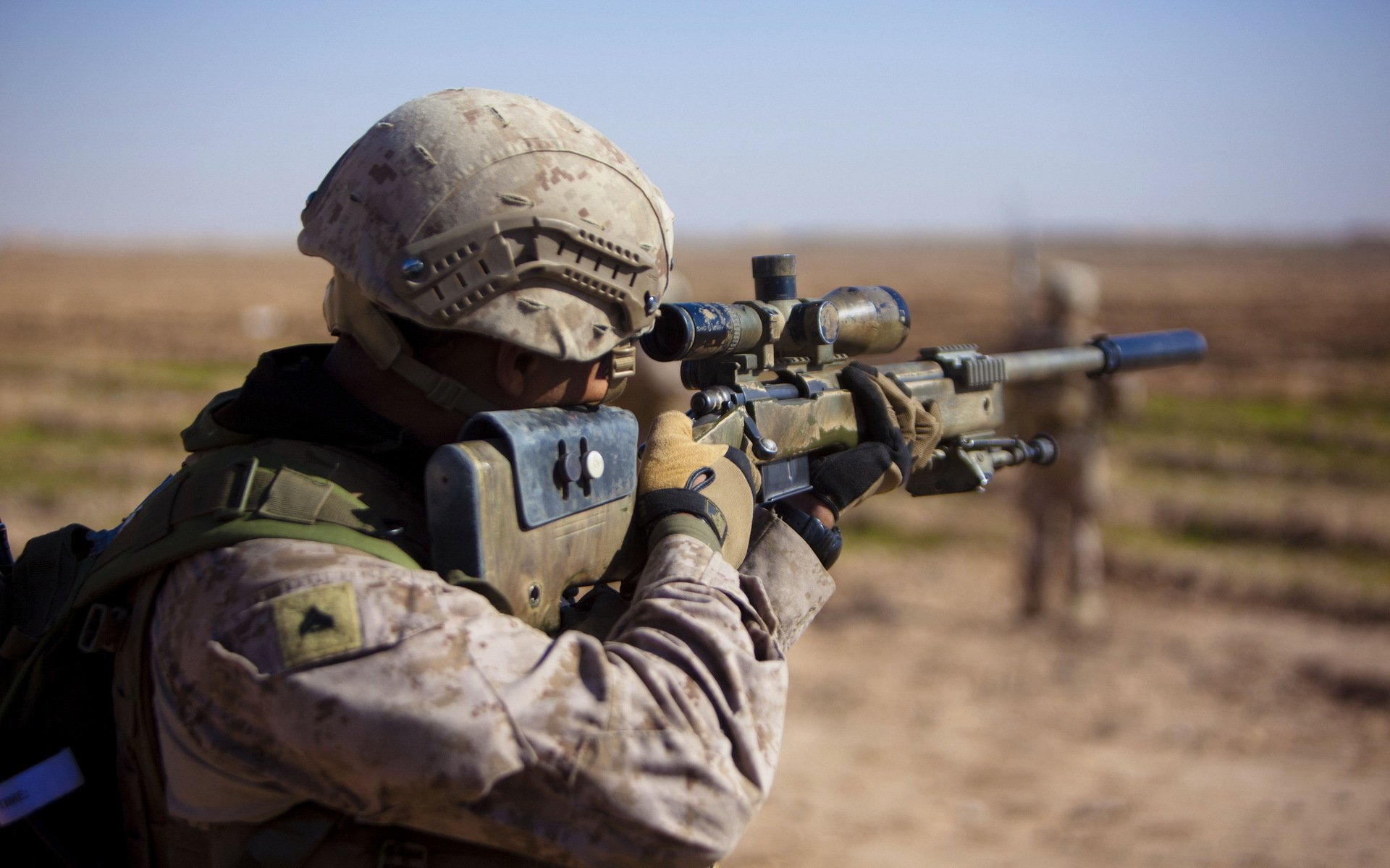 us marine corps soldat armes