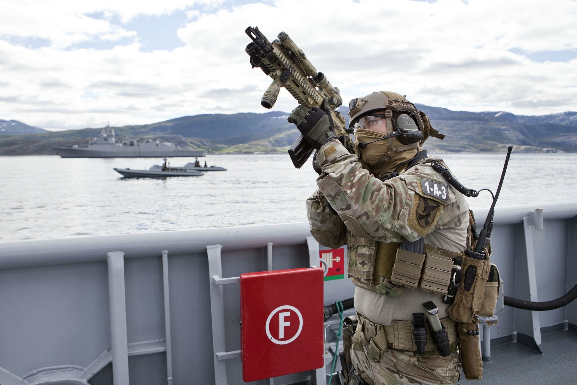 noruego naval fuerzas especiales soldado armas