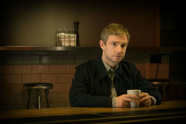 Martin Freeman stills from Sherlock