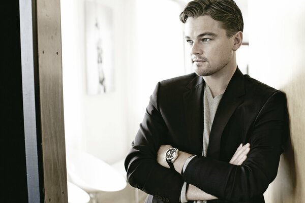 Wonderful Leonardo DiCaprio in a jacket