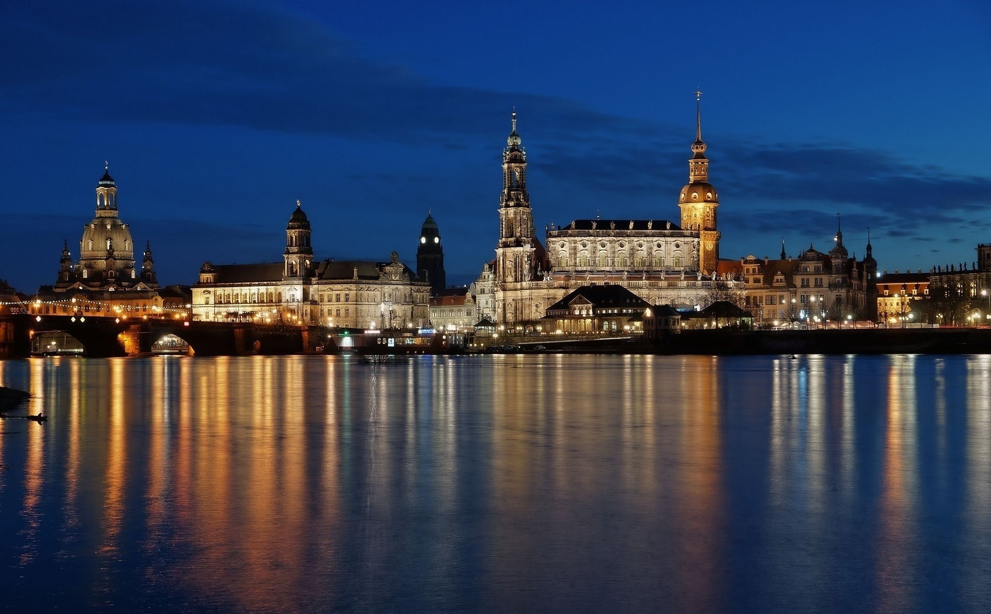 germany dresden light night the city