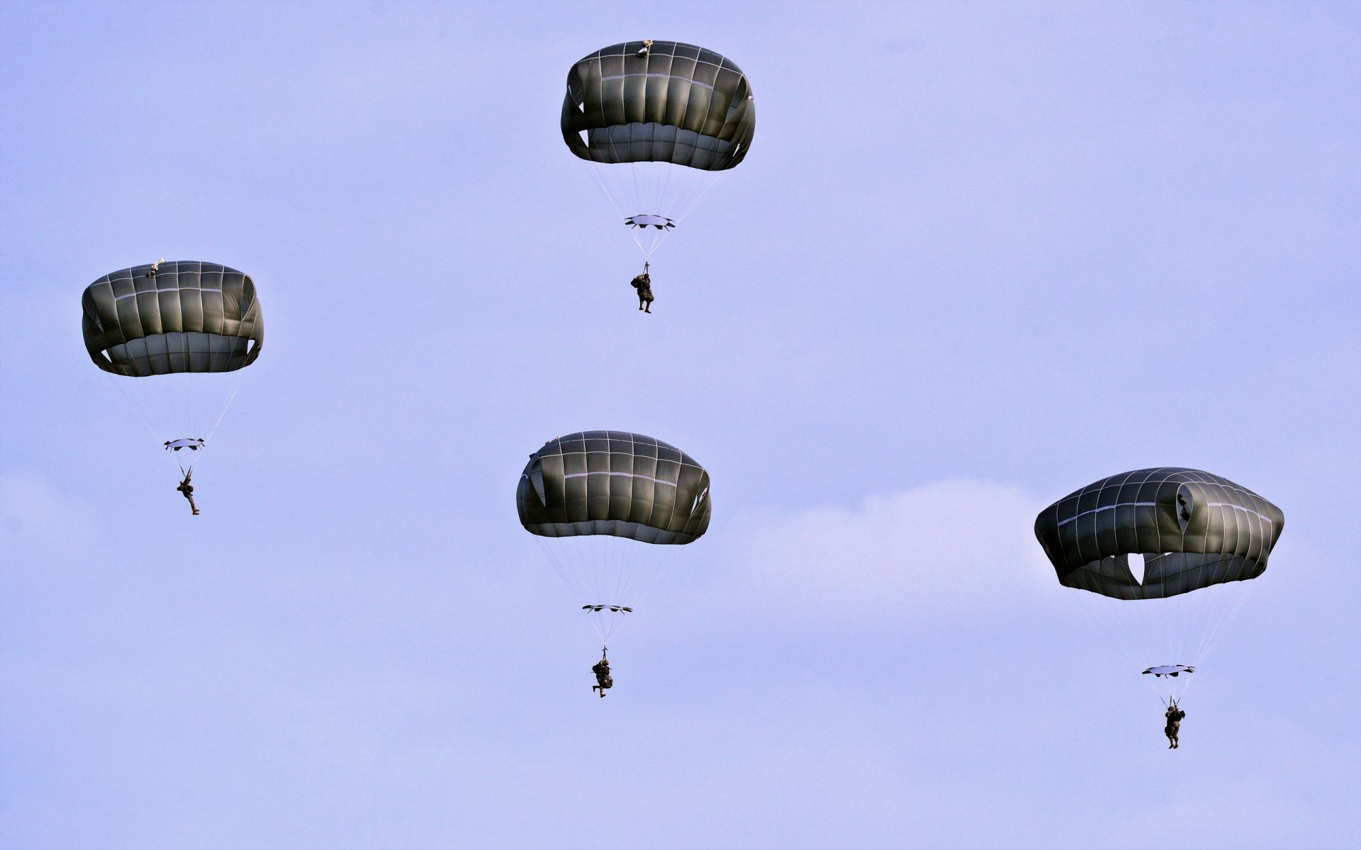 u.s. army soldiers training area t-11 parachute