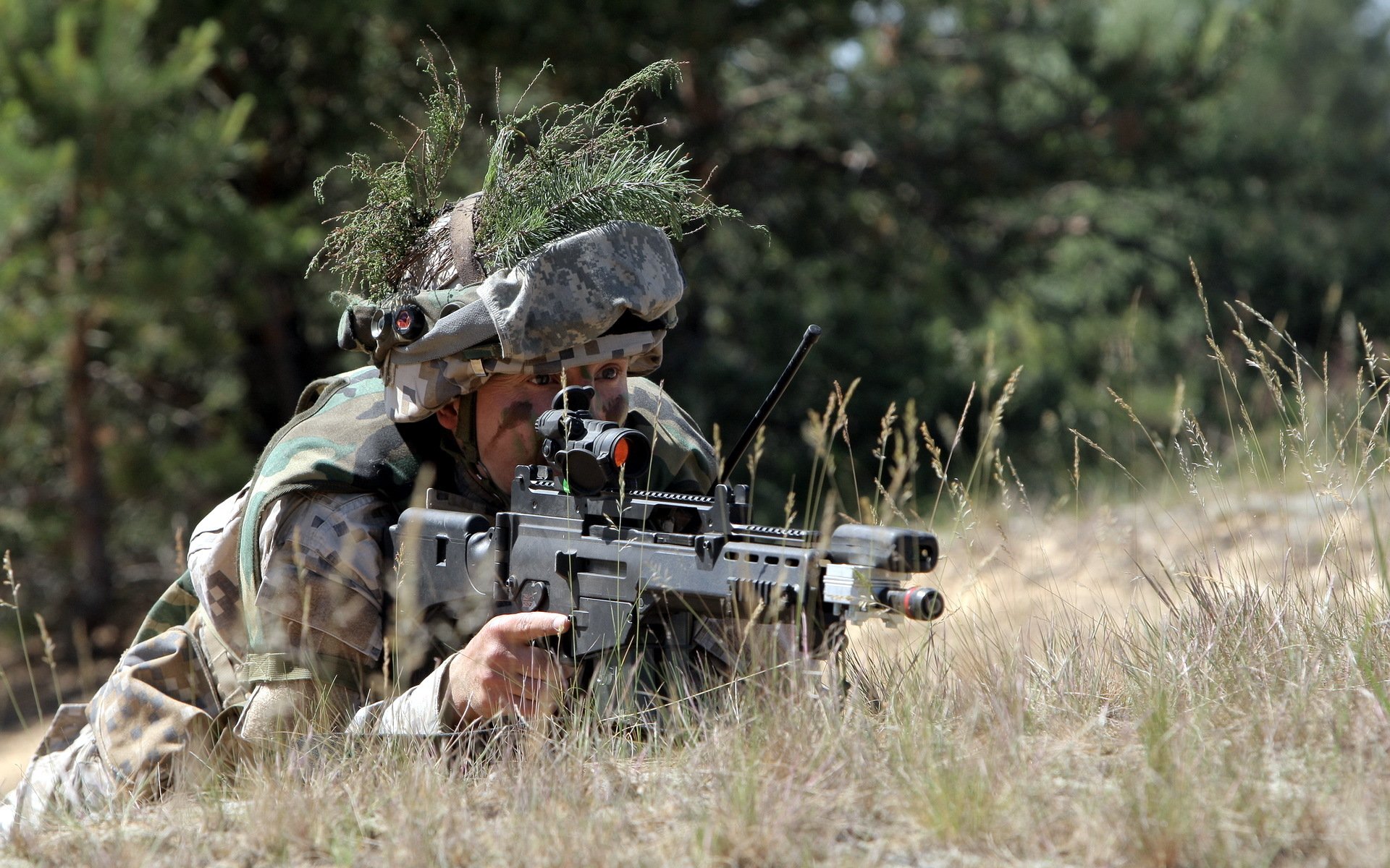 armée lettone soldat armes